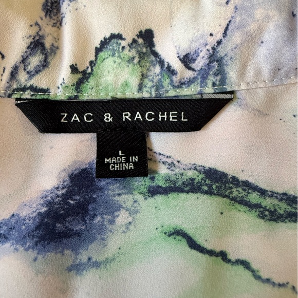 Zac & Rachel Watercolor Button-Up Blouse - Picture 14 of 15